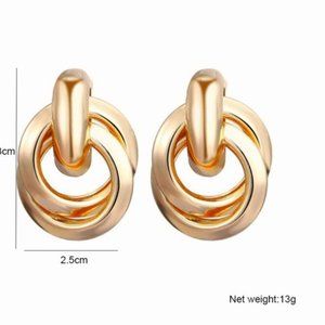 Gold Double Hoop Earrings